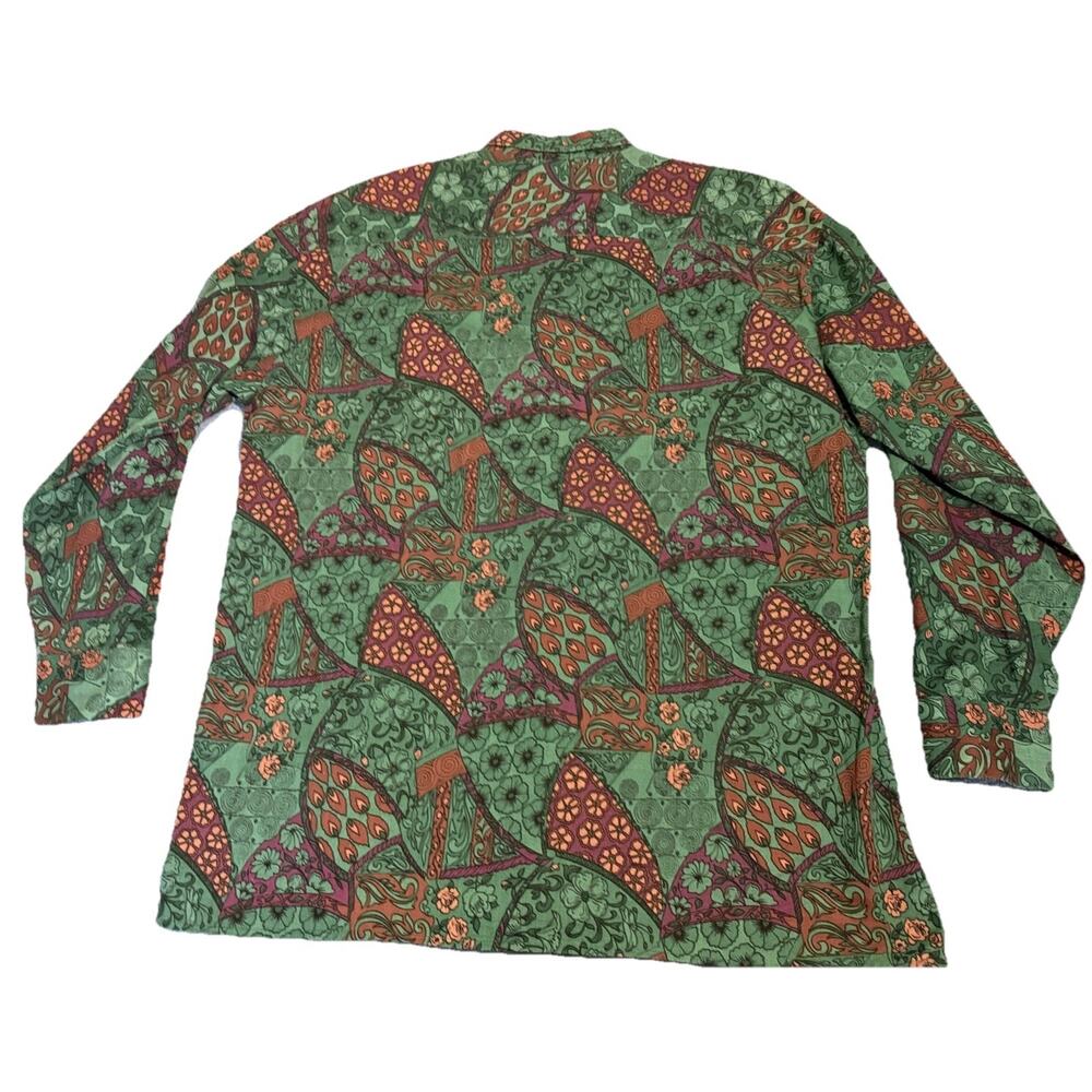 Vintage Expressions Worldwide Men's Abstract Long Sleeve Button Down Shirt Sz L - Picture 8 of 9